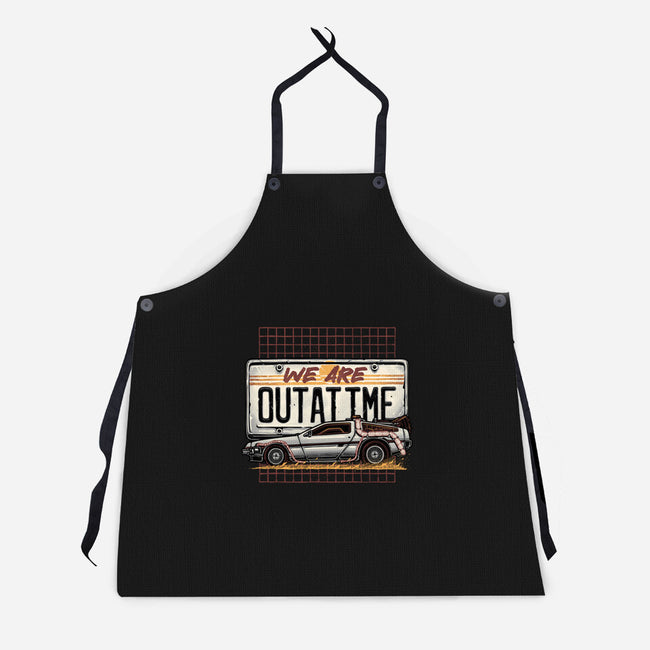 We Are Outatime-Unisex-Kitchen-Apron-glitchygorilla