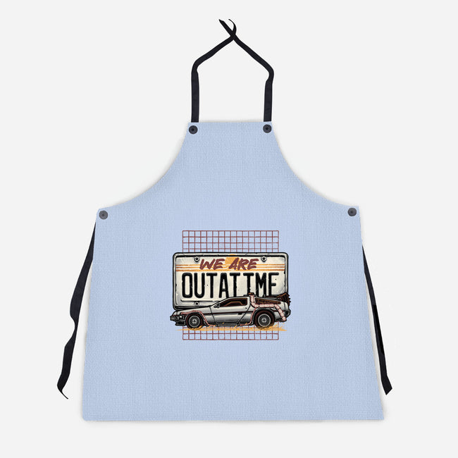 We Are Outatime-Unisex-Kitchen-Apron-glitchygorilla
