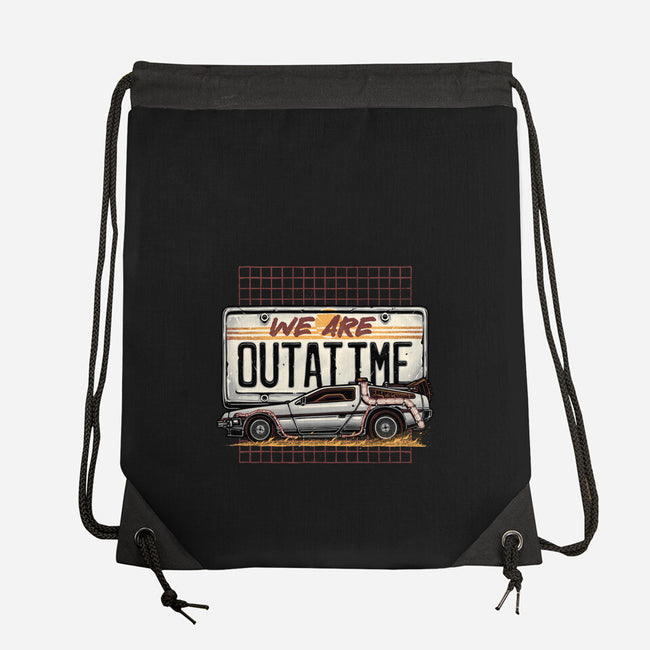 We Are Outatime-None-Drawstring-Bag-glitchygorilla