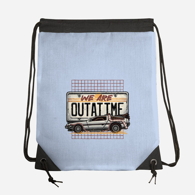 We Are Outatime-None-Drawstring-Bag-glitchygorilla