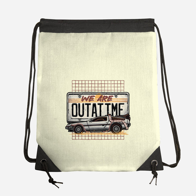 We Are Outatime-None-Drawstring-Bag-glitchygorilla