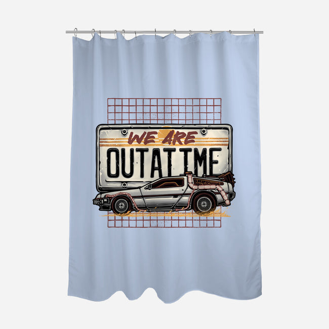We Are Outatime-None-Polyester-Shower Curtain-glitchygorilla