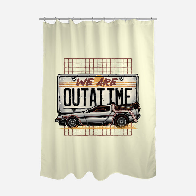 We Are Outatime-None-Polyester-Shower Curtain-glitchygorilla
