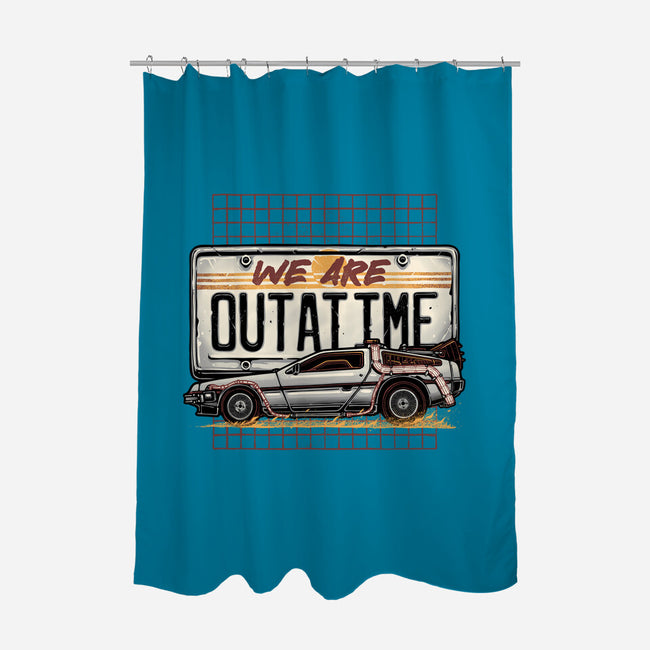 We Are Outatime-None-Polyester-Shower Curtain-glitchygorilla
