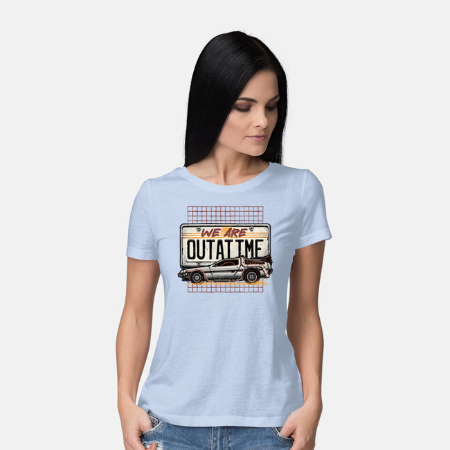 We Are Outatime-Womens-Basic-Tee-glitchygorilla
