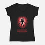 Flower Face Monster-Womens-V-Neck-Tee-rmatix