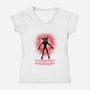 Flower Face Monster-Womens-V-Neck-Tee-rmatix