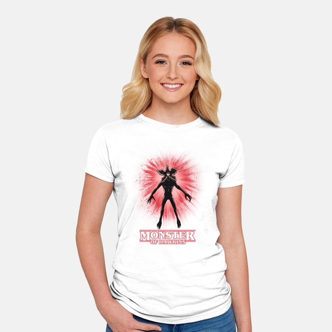 Flower Face Monster-Womens-Fitted-Tee-rmatix