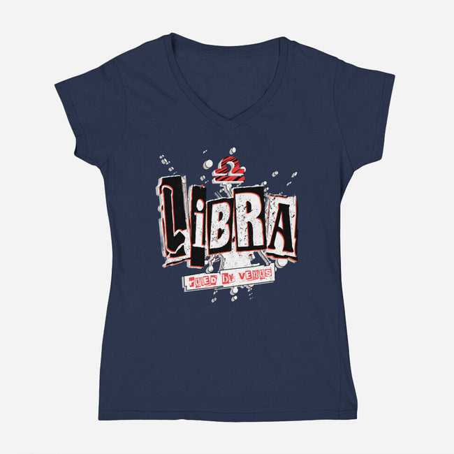 Ruled By Venus-Womens-V-Neck-Tee-palmstreet
