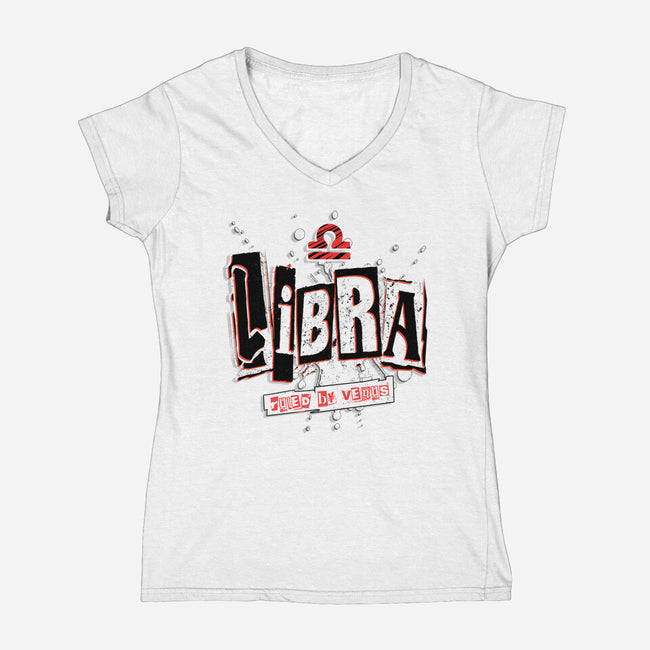 Ruled By Venus-Womens-V-Neck-Tee-palmstreet