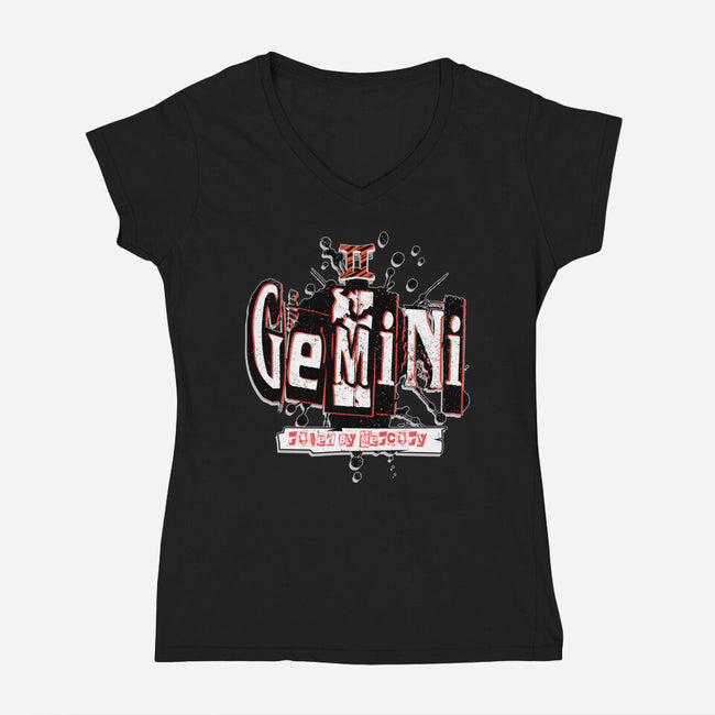 Ruled By Mercury-Womens-V-Neck-Tee-palmstreet