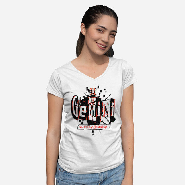 Ruled By Mercury-Womens-V-Neck-Tee-palmstreet