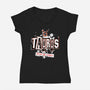 Taurus Ruled By Venus-Womens-V-Neck-Tee-palmstreet