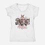 Taurus Ruled By Venus-Womens-V-Neck-Tee-palmstreet