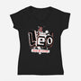 Leo Ruled By The Sun-Womens-V-Neck-Tee-palmstreet