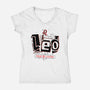 Leo Ruled By The Sun-Womens-V-Neck-Tee-palmstreet