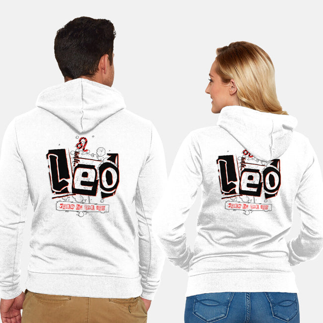 Leo Ruled By The Sun-Unisex-Zip-Up-Sweatshirt-palmstreet