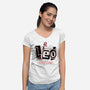 Leo Ruled By The Sun-Womens-V-Neck-Tee-palmstreet