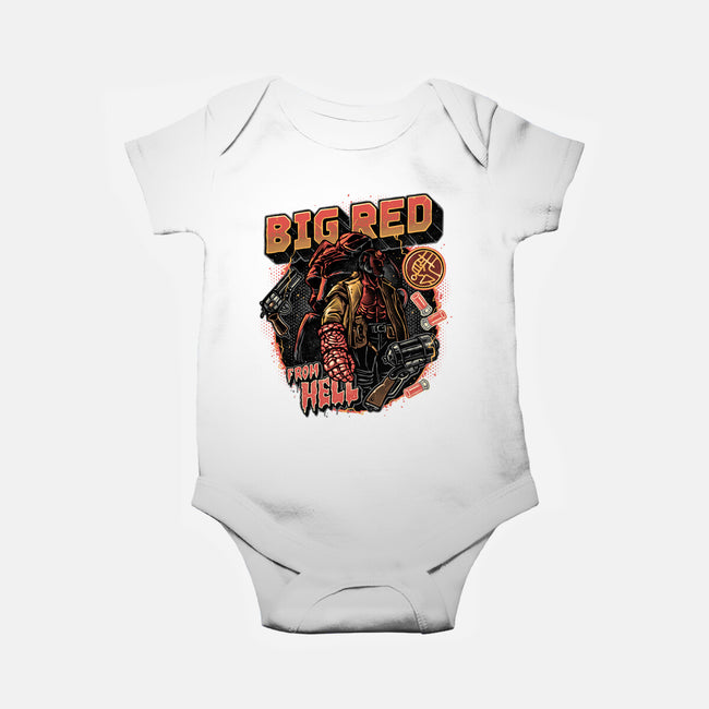 Big Red From Hell-Baby-Basic-Onesie-glitchygorilla