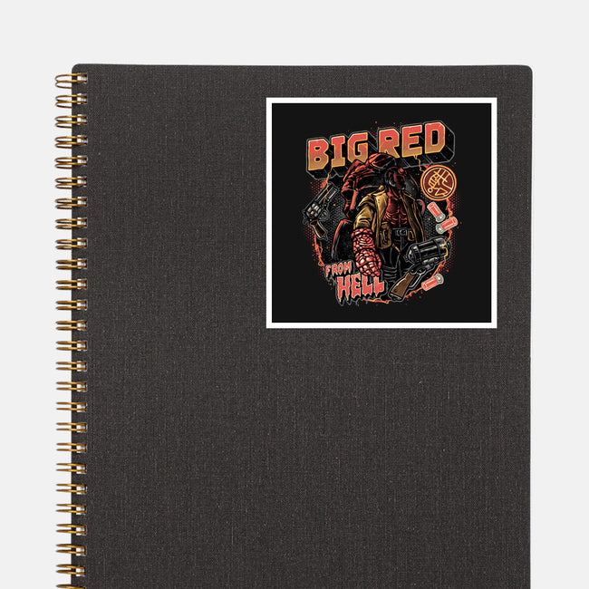 Big Red From Hell-None-Glossy-Sticker-glitchygorilla
