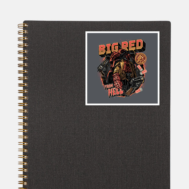 Big Red From Hell-None-Glossy-Sticker-glitchygorilla