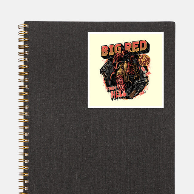 Big Red From Hell-None-Glossy-Sticker-glitchygorilla