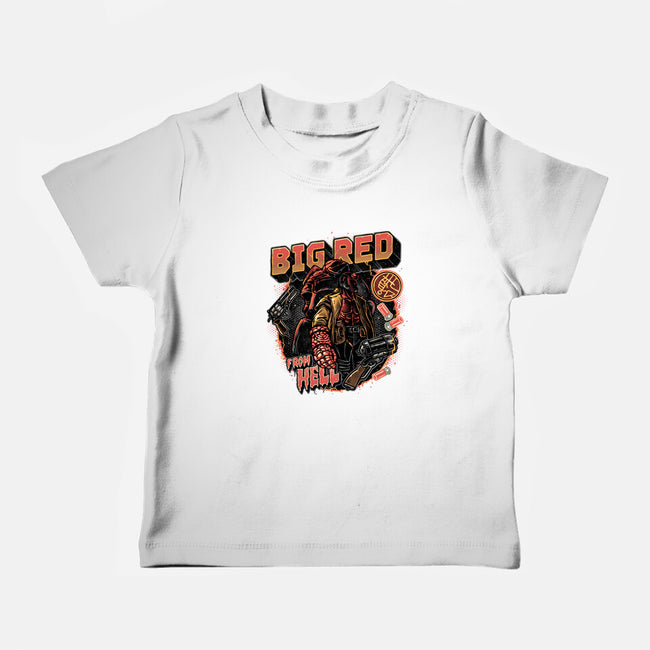 Big Red From Hell-Baby-Basic-Tee-glitchygorilla