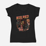 Big Red From Hell-Womens-V-Neck-Tee-glitchygorilla