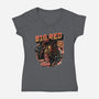 Big Red From Hell-Womens-V-Neck-Tee-glitchygorilla