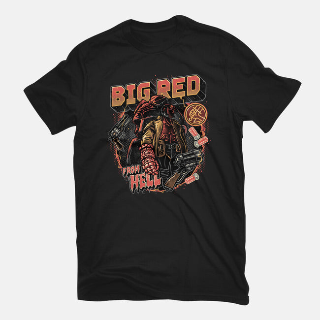 Big Red From Hell-Womens-Fitted-Tee-glitchygorilla
