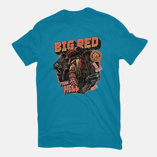 Big Red From Hell-Womens-Fitted-Tee-glitchygorilla
