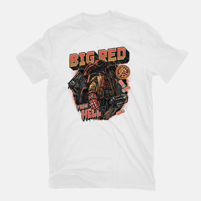 Big Red From Hell-Womens-Fitted-Tee-glitchygorilla