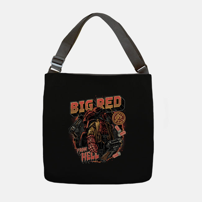 Big Red From Hell-None-Adjustable Tote-Bag-glitchygorilla
