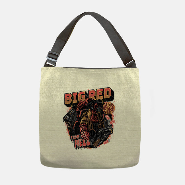 Big Red From Hell-None-Adjustable Tote-Bag-glitchygorilla
