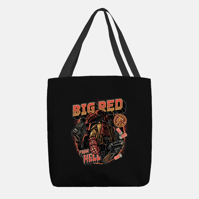 Big Red From Hell-None-Basic Tote-Bag-glitchygorilla