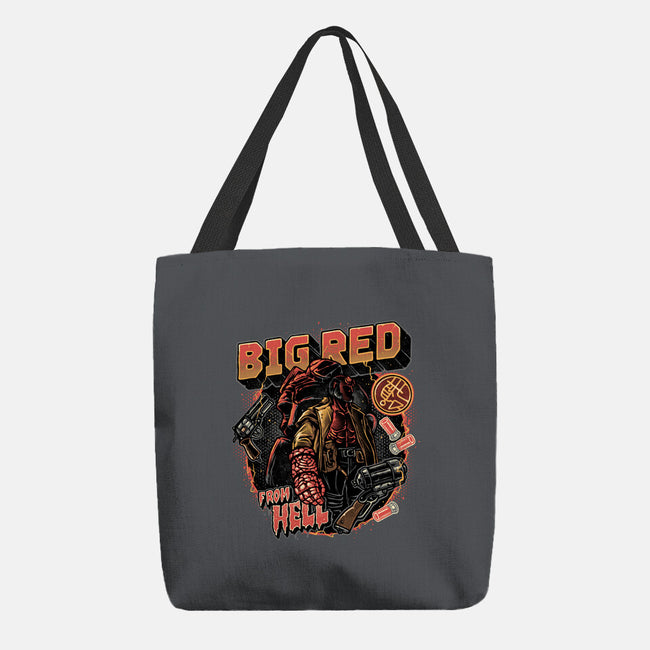 Big Red From Hell-None-Basic Tote-Bag-glitchygorilla