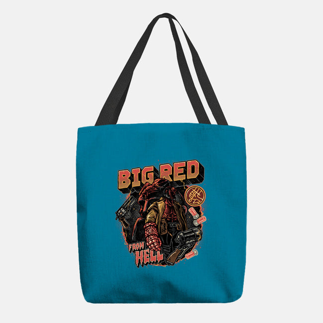 Big Red From Hell-None-Basic Tote-Bag-glitchygorilla