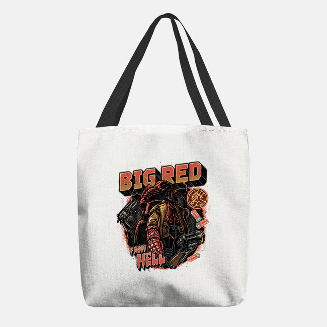 Big Red From Hell-None-Basic Tote-Bag-glitchygorilla