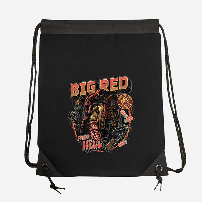 Big Red From Hell-None-Drawstring-Bag-glitchygorilla