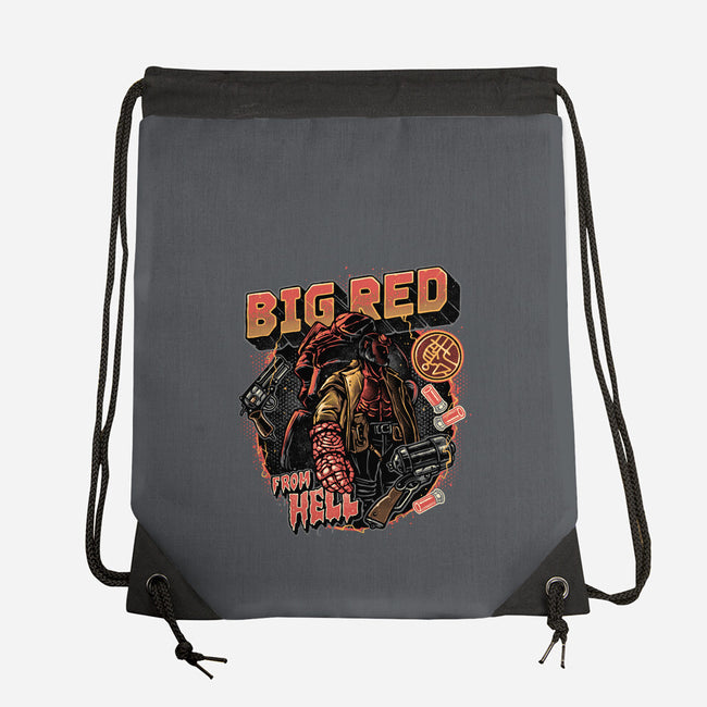 Big Red From Hell-None-Drawstring-Bag-glitchygorilla