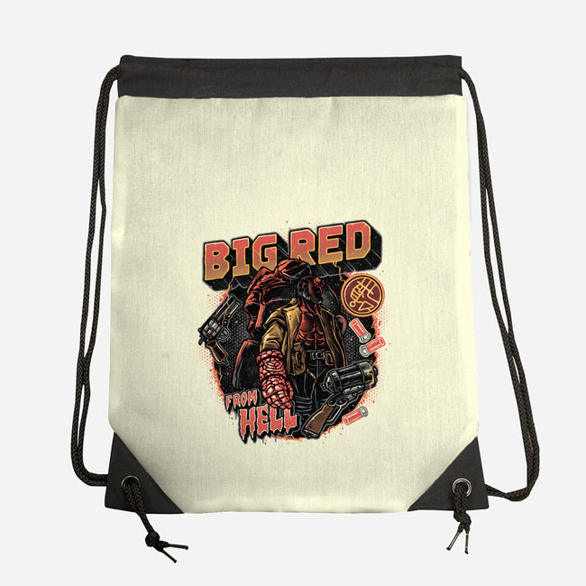 Big Red From Hell-None-Drawstring-Bag-glitchygorilla