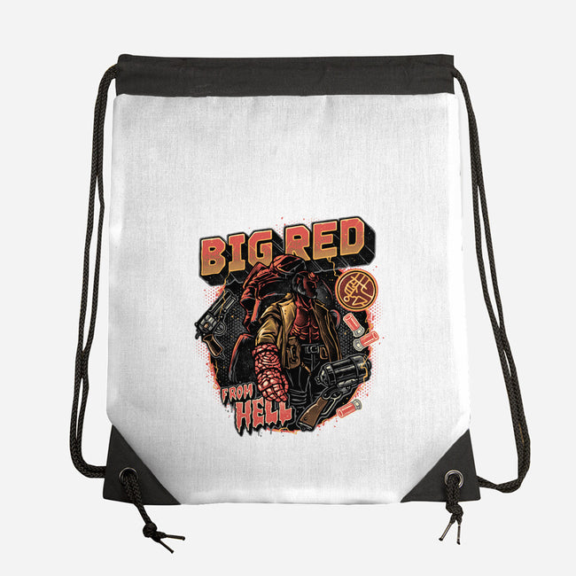 Big Red From Hell-None-Drawstring-Bag-glitchygorilla
