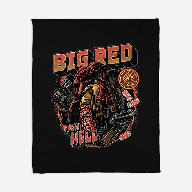 Big Red From Hell-None-Fleece-Blanket-glitchygorilla