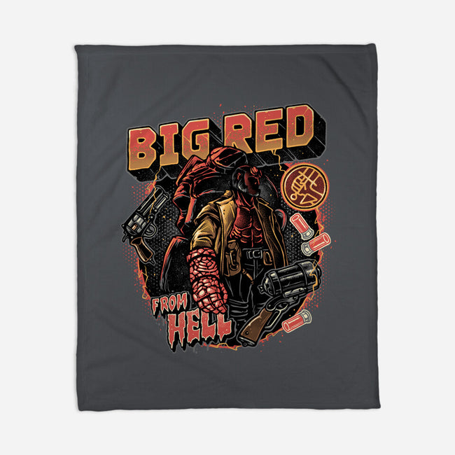 Big Red From Hell-None-Fleece-Blanket-glitchygorilla