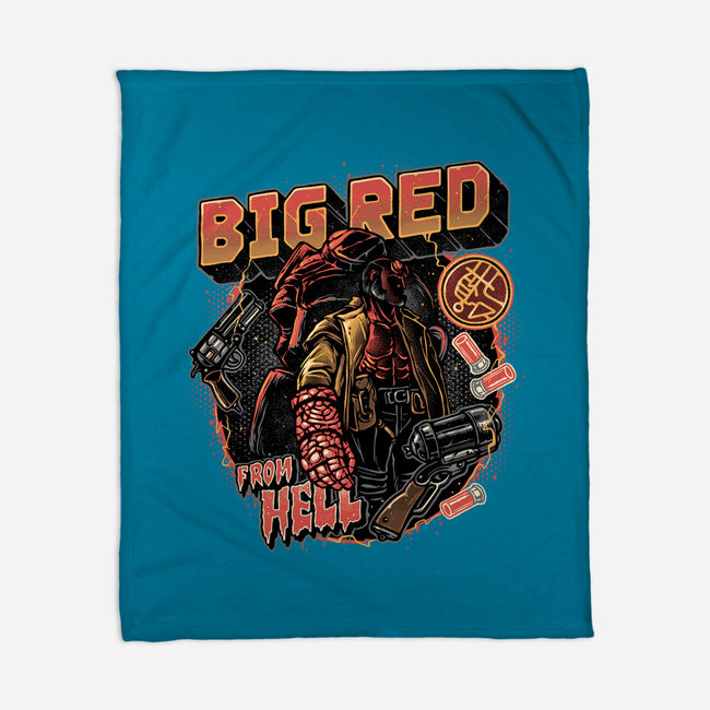 Big Red From Hell-None-Fleece-Blanket-glitchygorilla