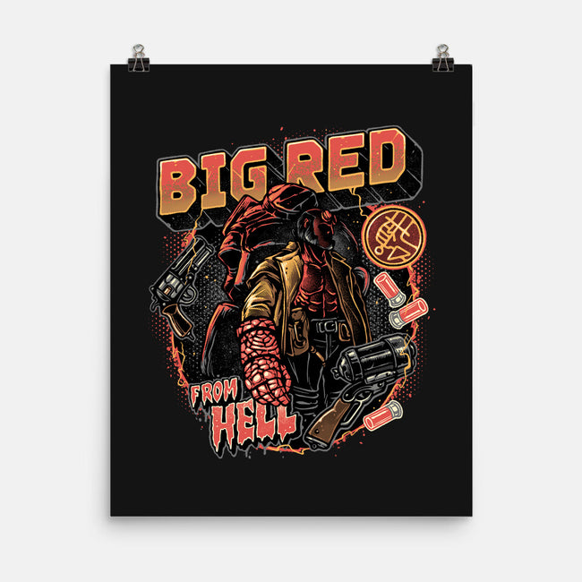 Big Red From Hell-None-Matte-Poster-glitchygorilla