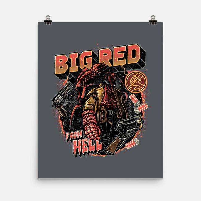 Big Red From Hell-None-Matte-Poster-glitchygorilla