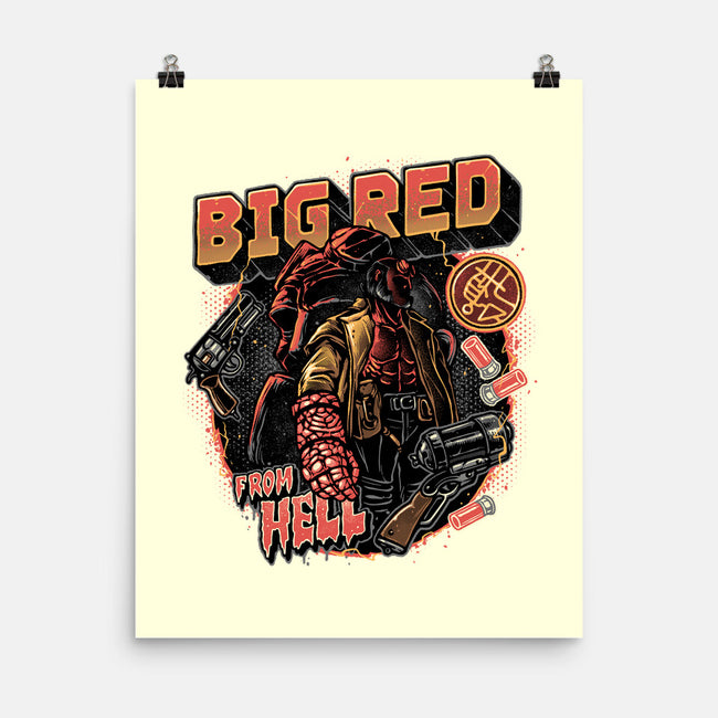 Big Red From Hell-None-Matte-Poster-glitchygorilla