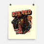 Big Red From Hell-None-Matte-Poster-glitchygorilla