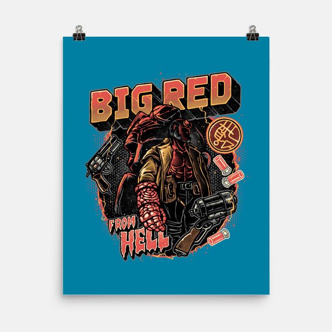Big Red From Hell-None-Matte-Poster-glitchygorilla